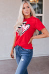 PACK25224432-103-1, Red Leopard Striped Heart Shaped Print Crew Neck T Shirt