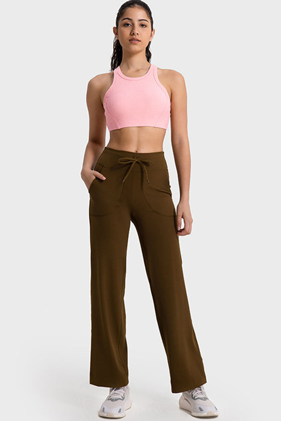 LC264663-P10-S, LC264663-P10-M, LC264663-P10-L, LC264663-P10-XL, Pink Solid Color Ribbed Push up Sports Active Bra