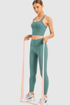 LC264657-P509-S, LC264657-P509-M, LC264657-P509-L, LC264657-P509-XL, Mist Green U Neck Racerback Cropped Workout Top