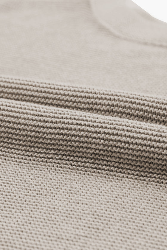 PACK2724518-P18-1, Apricot High Neck Short Bat Sleeve Sweater