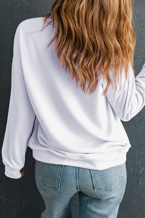 LC25317187-1-S, LC25317187-1-M, LC25317187-1-L, LC25317187-1-XL, PACK25317187-1-1, White Rhinestone MORE PEACHTSO1 Pattern Sweatshirt