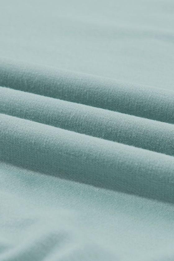 PACK15649-P104-1, Iceland Blue Solid Half Zipped Drawstring High Waist Lounge Set