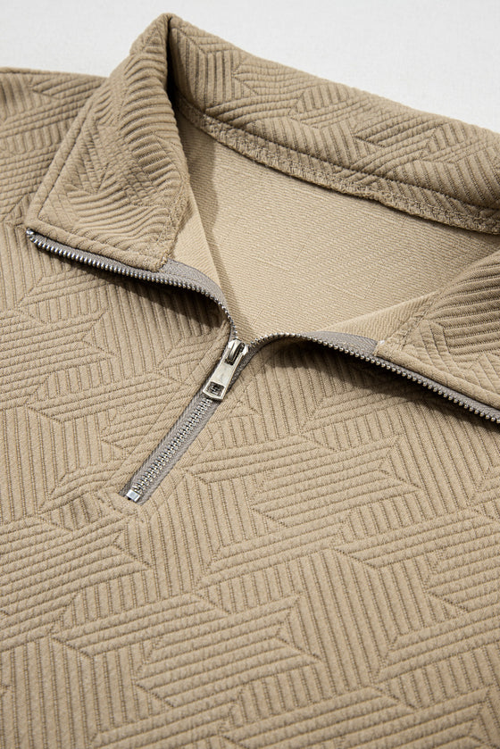 PACK625514-P5016-1, Pale Khaki Textured Flutter Sleeve Top Wide Leg Pants Set