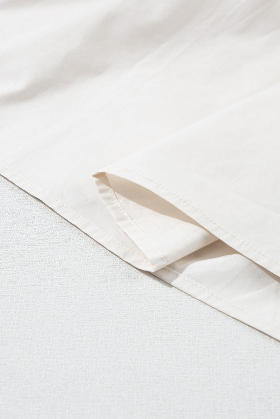 PACK6118832-P5016-1, Pale Khaki Sweatshirt Poplin Mini Dress