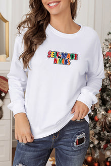  LC25317195-1-S, LC25317195-1-M, LC25317195-1-L, LC25317195-1-XL, PACK25317195-1-1, White Colorful Chenille SELF-MADE NIN40S Graphic Sweatshirt