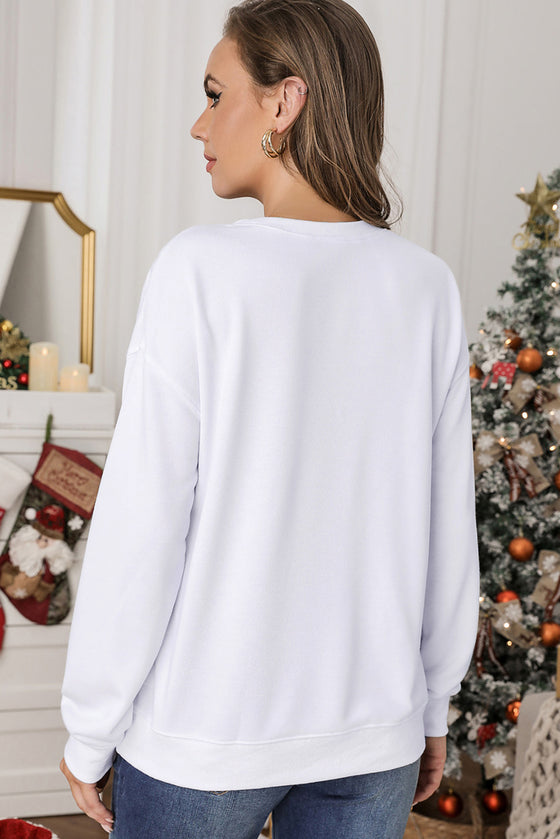 LC25317195-1-S, LC25317195-1-M, LC25317195-1-L, LC25317195-1-XL, PACK25317195-1-1, White Colorful Chenille SELF-MADE NIN40S Graphic Sweatshirt