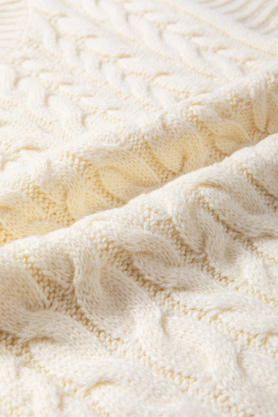 PACK2724449-P1015-1, Oatmeal Cable Knit High Neck Sweater Vest