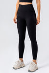 LC265459-P2-S, LC265459-P2-M, LC265459-P2-L, LC265459-P2-XL, Black High Waisted Peach Hip Lift Exercise Leggings