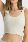 PACK264670-P1-1, White Solid Color Ribbed V Neck Active Sports Bra