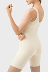 PACK260346-P1-1, White Exposed Stitching Pilates Yoga Jumpsuit