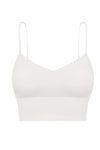PACK264684-P1-1, White Solid Spaghetti Straps V Neck Yoga Bra