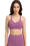 PACK264685-P308-1, Valerian Solid Color Strappy Criss Cross Back Active Sports Bra