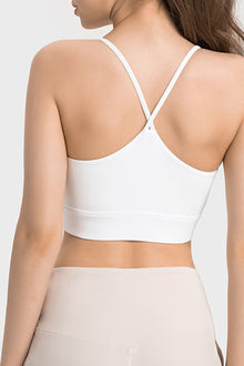  PACK264688-P1-1, White Spaghetti Straps Lift Up Active Bra