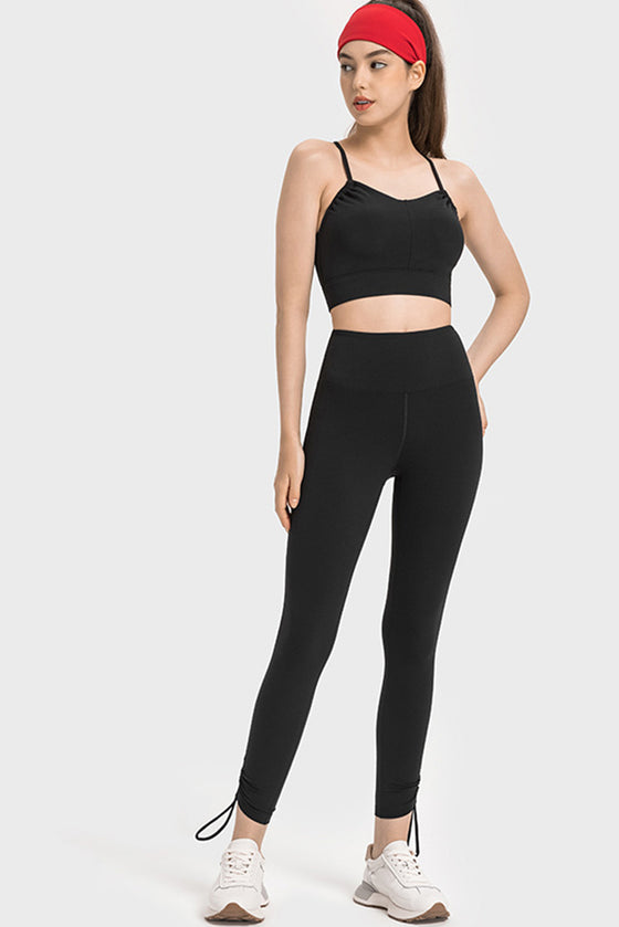 PACK264688-P2-1, Black Spaghetti Straps Lift Up Active Bra