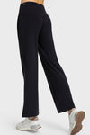 PACK265458-P2-1, Black High Waist Split Flare Yoga Pants
