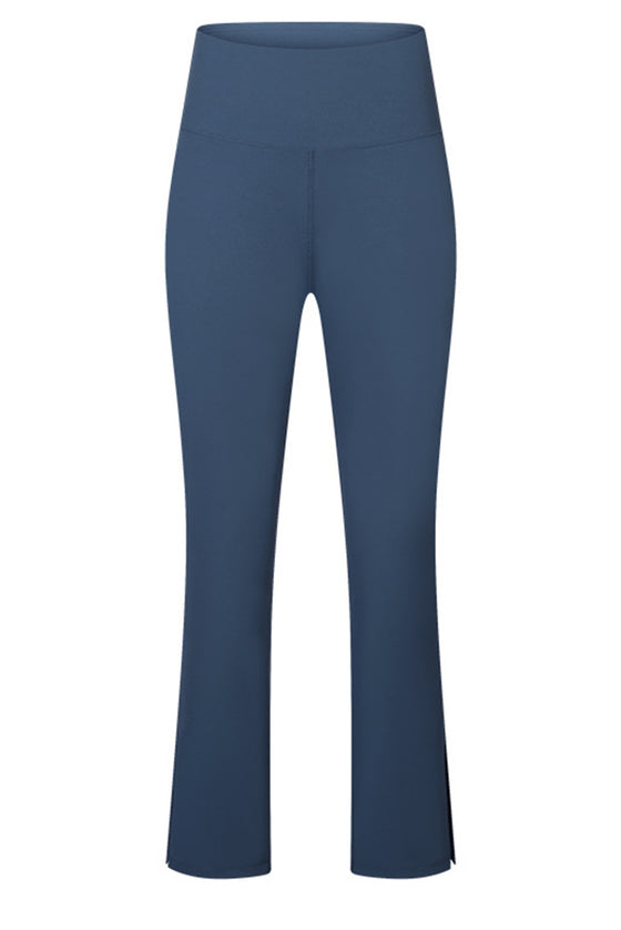 PACK265458-P705-1, Real Teal High Waist Split Flare Yoga Pants