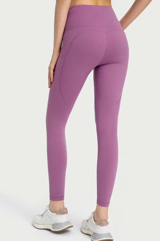 PACK265469-P308-1, Valerian Solid Color High Waist Active Leggings with Side Pocket