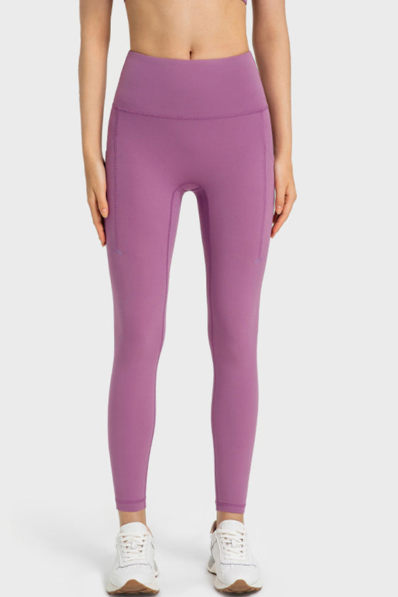 PACK265469-P308-1, Valerian Solid Color High Waist Active Leggings with Side Pocket