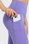 PACK265469-P408-1, Lilac Solid Color High Waist Active Leggings with Side Pocket