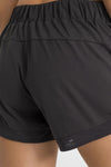 PACK265470-P2011-1, Dark Grey Solid Color Drawstring Waist Quick Dry Active Shorts