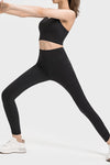 PACK265471-P2-1, Black Drawstring Ankle Wide Waistband High Workout Leggings