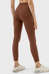 PACK265472-P1017-1, Coffee Exposed Stitching Patchwork Cropped Active Leggings