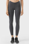 PACK265472-P2011-1, Dark Grey Exposed Stitching Patchwork Cropped Active Leggings