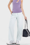 PACK265473-P804-1, Beau Blue Drawstring Shirred Waist Loose Sports Pants