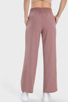 PACK265473-P8010-1, Rose Tan Drawstring Shirred Waist Loose Sports Pants