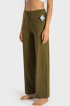 PACK265474-P17-1, Brown Drawstring Waist Wide Leg Sweatpants