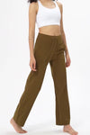 PACK265474-P17-1, Brown Drawstring Waist Wide Leg Sweatpants