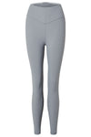PACK265475-P3011-1, Medium Grey Ribbed Thin Strap V Shape High Waist Yoga Tights
