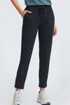 PACK265479-P2-1, Black Skinny Drawstring Waist Workout Pants