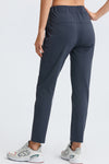 PACK265479-P605-1, Navy Blue Skinny Drawstring Waist Workout Pants