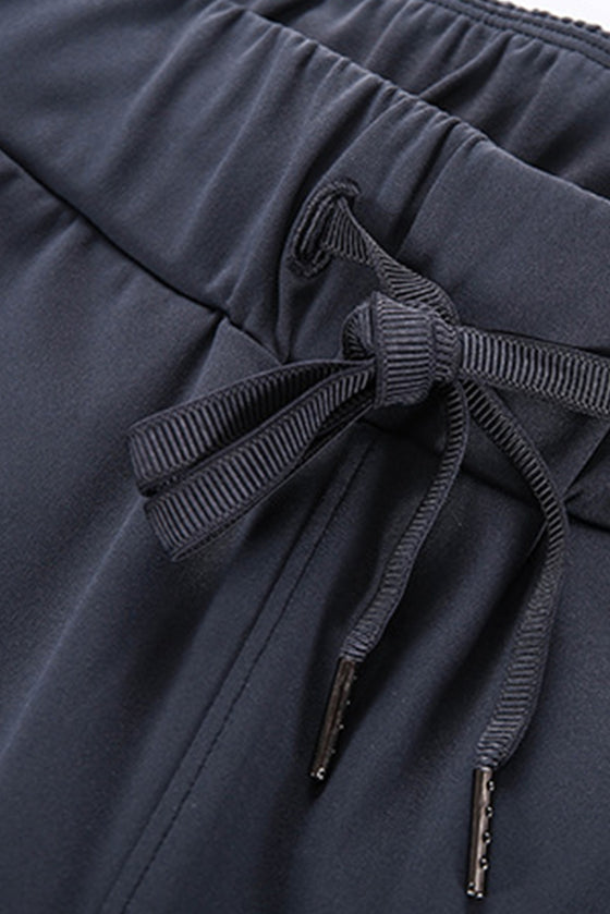 PACK265479-P605-1, Navy Blue Skinny Drawstring Waist Workout Pants