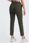 PACK265479-P1609-1, Moss Green Skinny Drawstring Waist Workout Pants