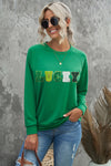 PACK25317154-9-1, Green St Patricks LUCKY Chenille Embroidered Graphic Sweatshirt