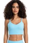 PACK264697-P4-1, Light Blue Solid Color Strappy Crisscross Ribbed Sports Bra
