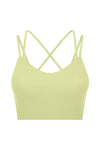 PACK264697-P709-1, Spinach Green Solid Color Strappy Crisscross Ribbed Sports Bra