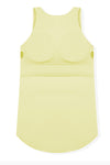 PACK264704-P107-1, Yellow Cream 2-In-1 Cutout Back Split Curved Hem Active Tank Top