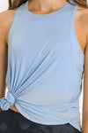 PACK264704-P304-1, Sky Blue 2-In-1 Cutout Back Split Curved Hem Active Tank Top