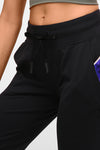 PACK265480-P2-1, Black Pocketed Drawstring High Waist Active Joggers