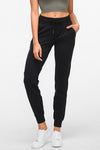 PACK265480-P2-1, Black Pocketed Drawstring High Waist Active Joggers