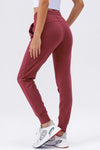 PACK265480-P303-1, Mineral Red Pocketed Drawstring High Waist Active Joggers