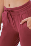 PACK265480-P303-1, Mineral Red Pocketed Drawstring High Waist Active Joggers