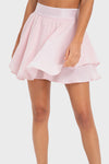PACK265481-P1010-1, Light Pink Ruffled Hem High Waist Workout Skorts