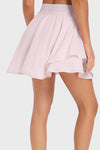 PACK265481-P1010-1, Light Pink Ruffled Hem High Waist Workout Skorts