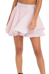 PACK265481-P1010-1, Light Pink Ruffled Hem High Waist Workout Skorts