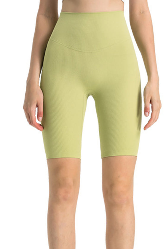PACK265483-P709-1, Spinach Green High Waist Tummy Control Seamless Active Shorts