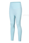 PACK265485-P4-1, Light Blue Solid Color High Waist Tummy Control Active Leggings